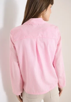Bluse mit Hemdkragen und Streifen