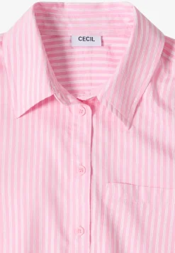 Bluse mit Hemdkragen und Streifen