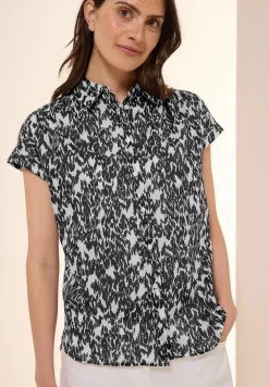 Bluse mit Minimal Print