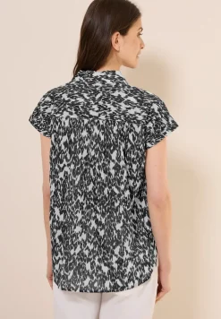 Bluse mit Minimal Print