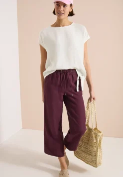 Bluse mit Rundhals und Knotendetail