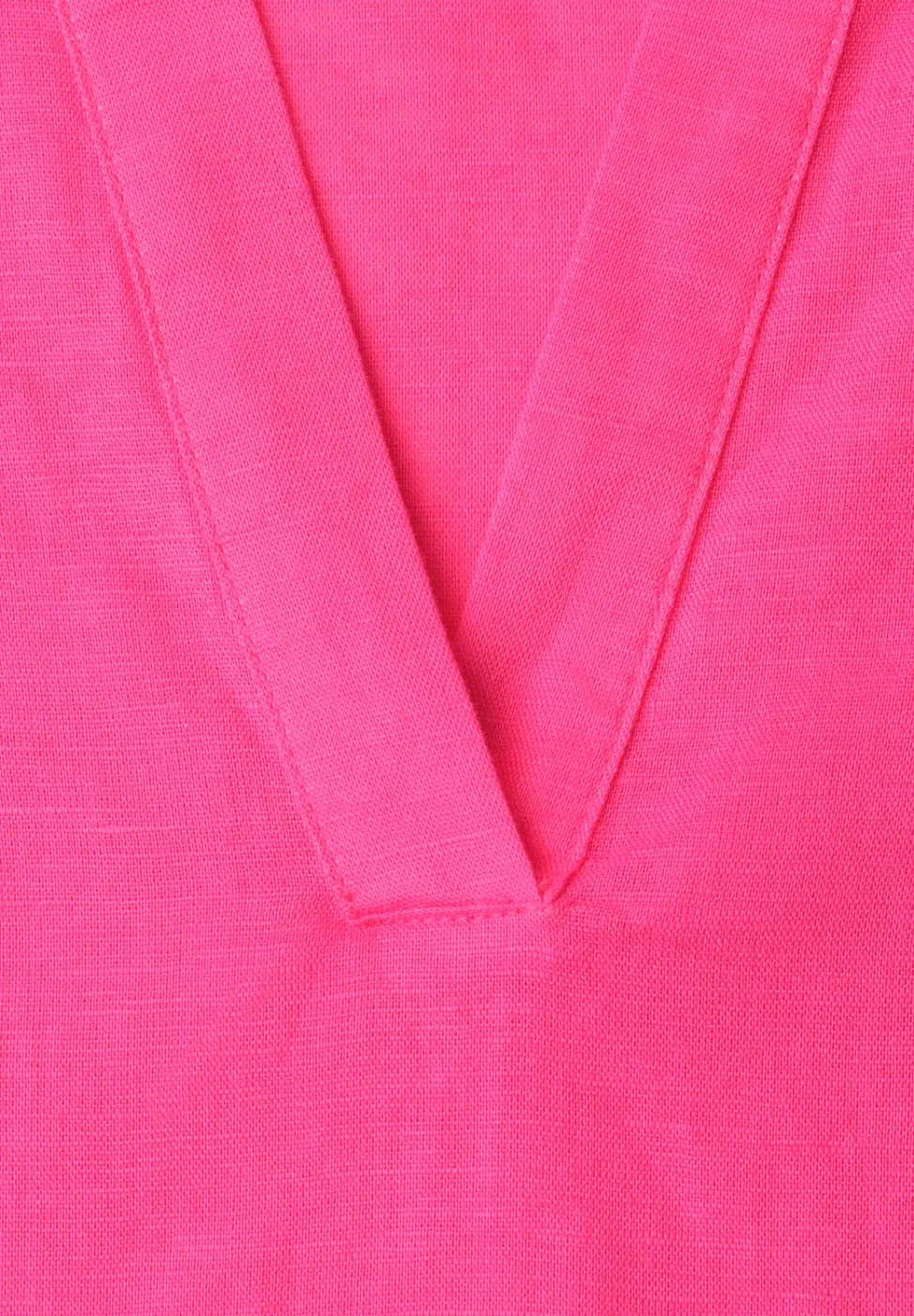 Bluse mit Split Neck aus Leinenmix