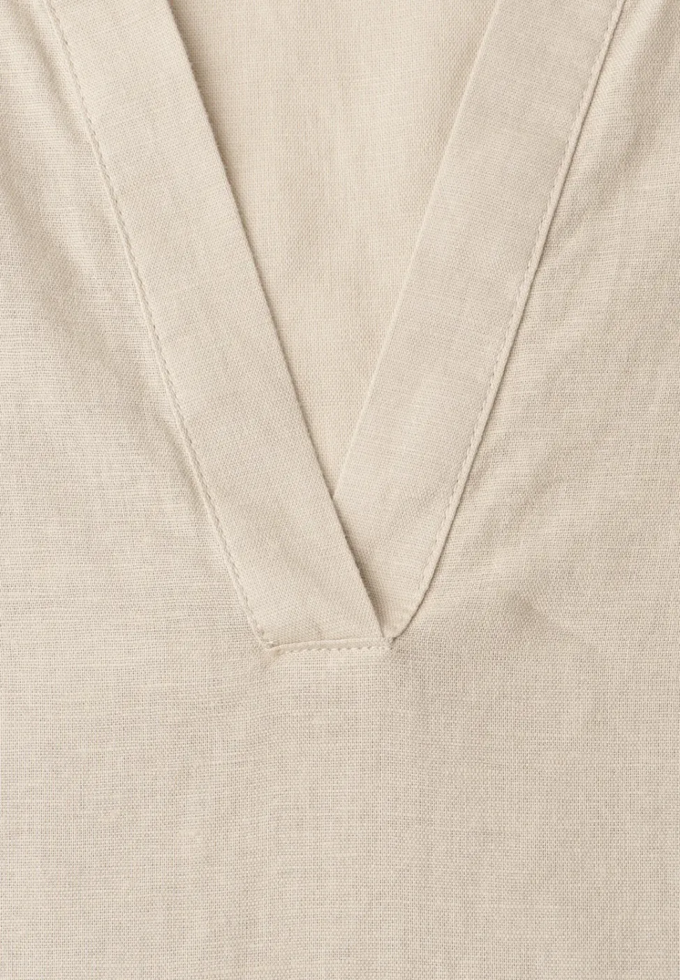 Bluse mit Split Neck aus Leinenmix