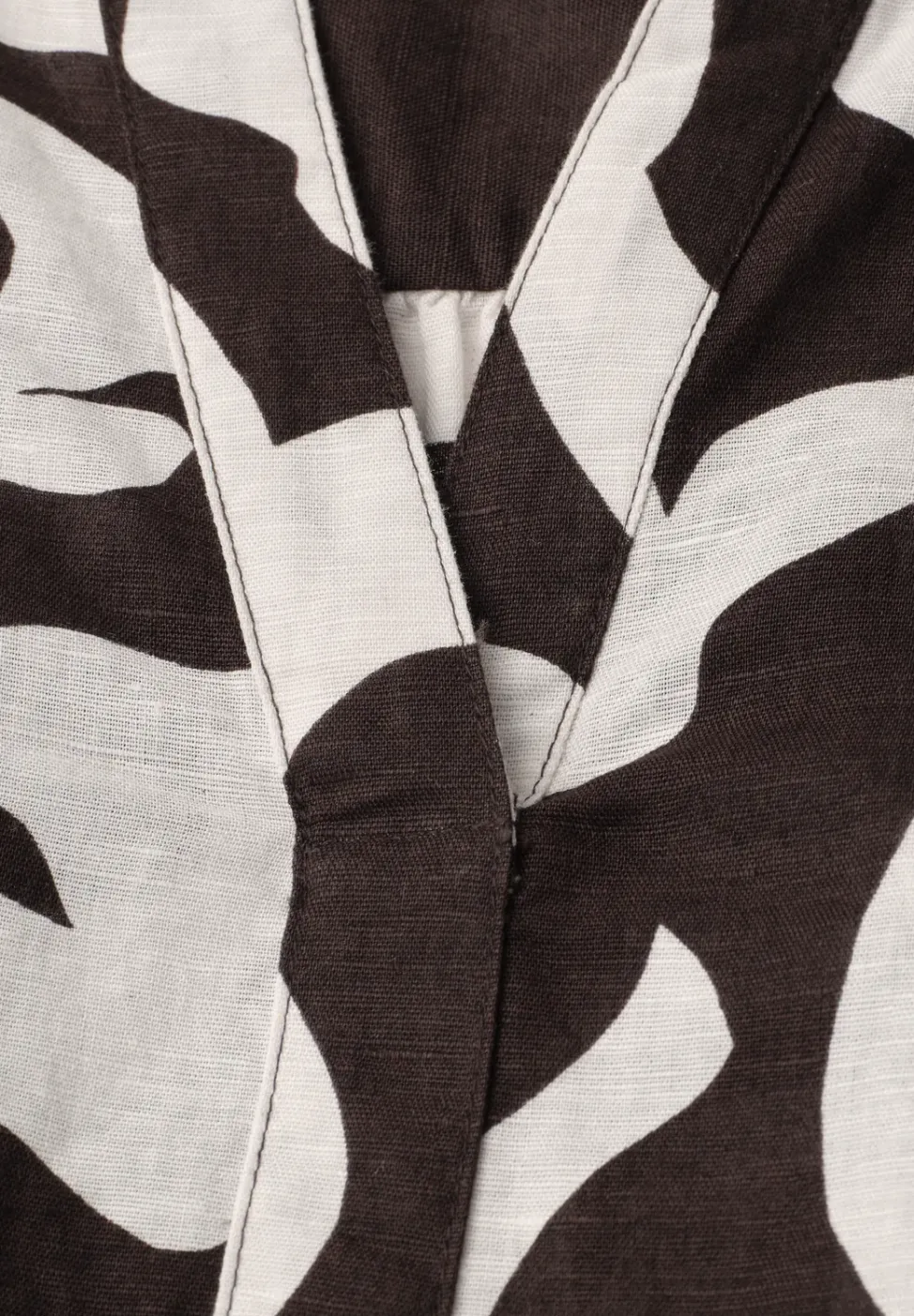 Bluse mit Split Neck aus Leinenmix