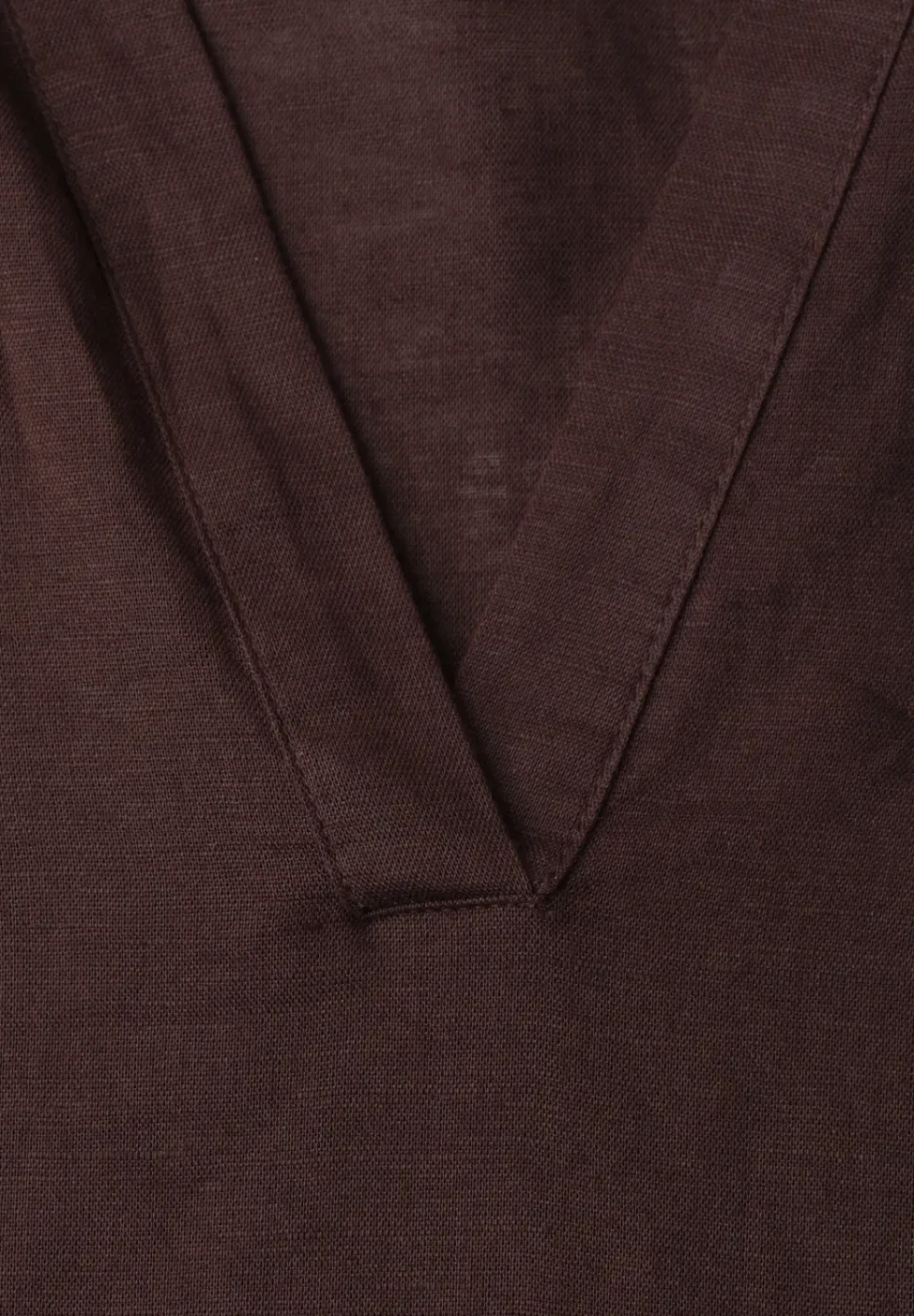 Bluse mit Split Neck aus Leinenmix