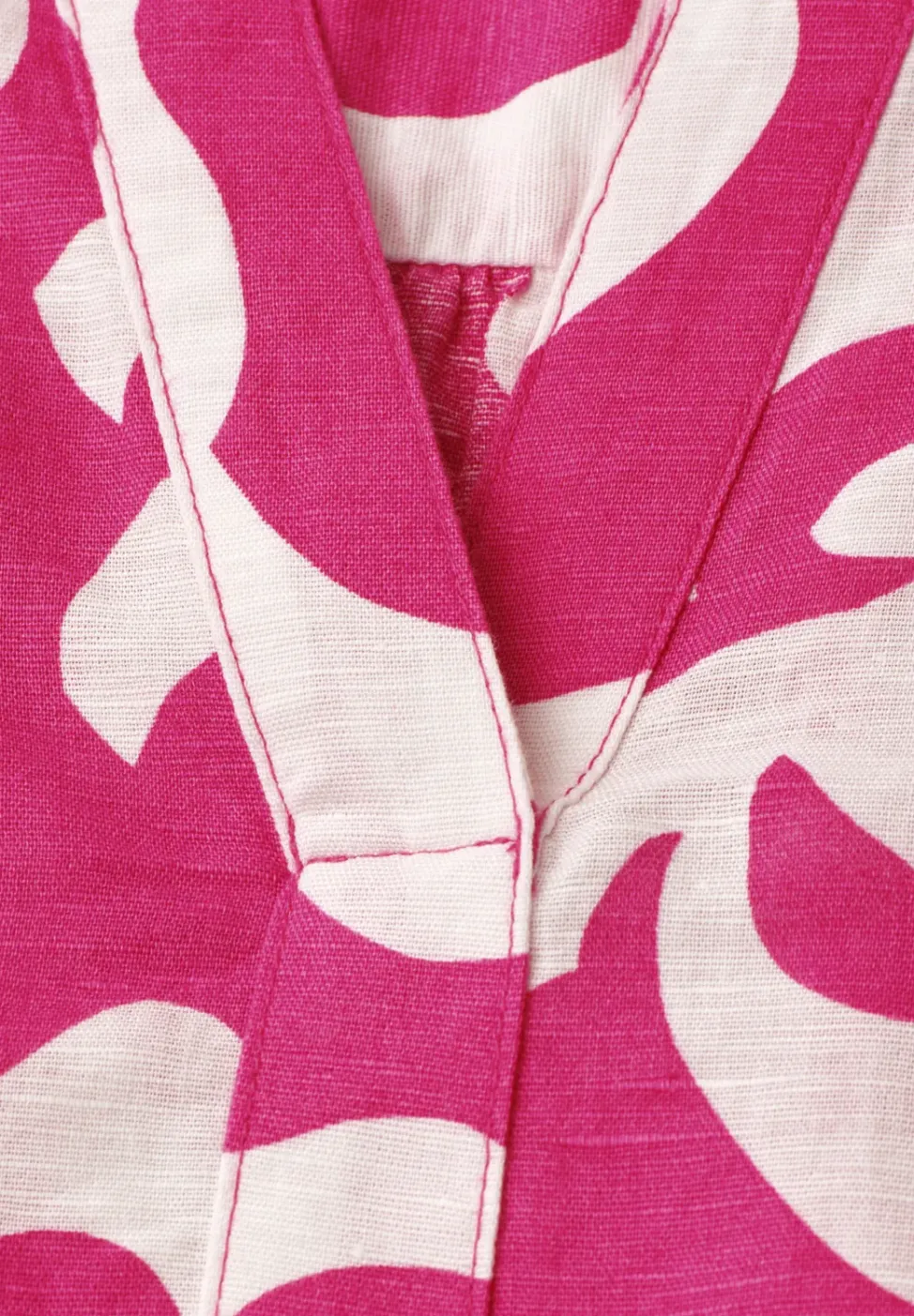 Bluse mit Split Neck aus Leinenmix