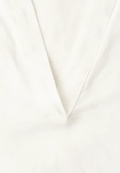 Bluse mit Split Neck aus Leinenmix