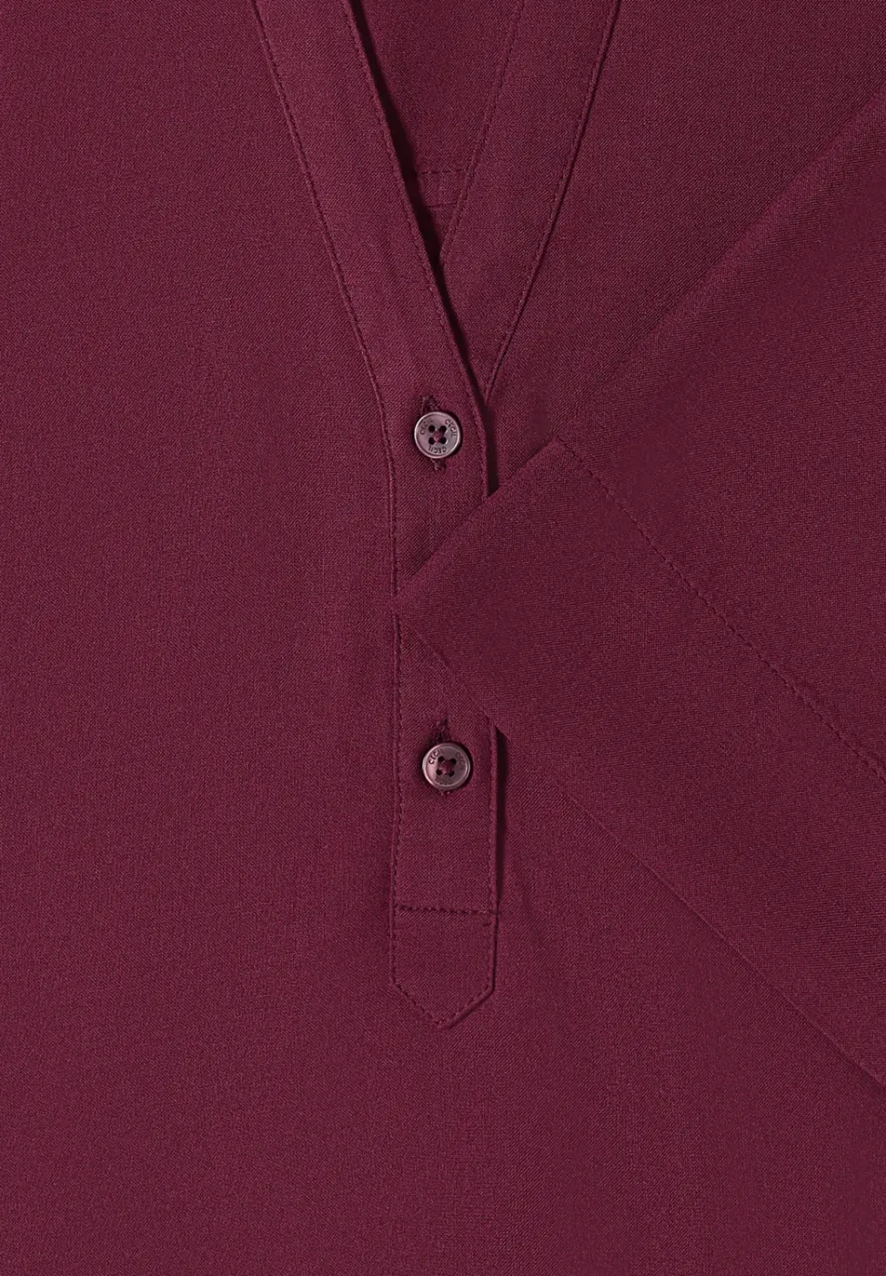 Bluse mit Split Neck und Elastiksaum