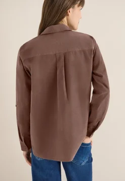 Bluse mit Turn-Up