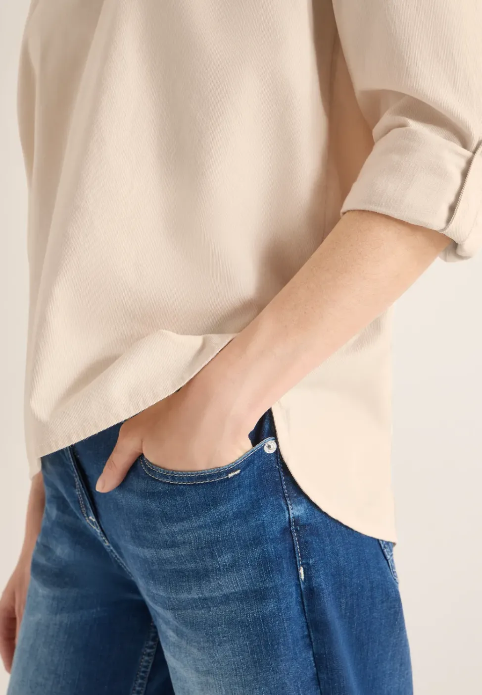 Bluse mit Turn-Up