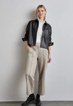 Bluse in Leder-Optik