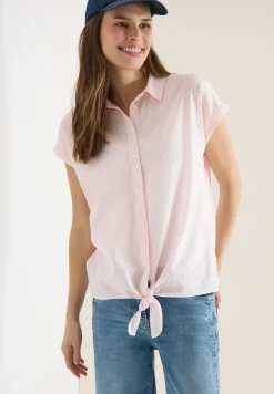 Bluse in Seersucker Qualität