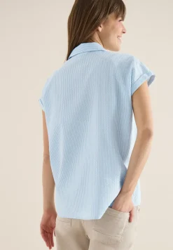 Bluse in Seersucker Qualität