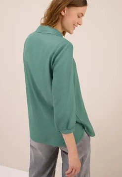 Bluse in Unifarbe