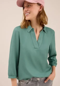 Bluse in Unifarbe