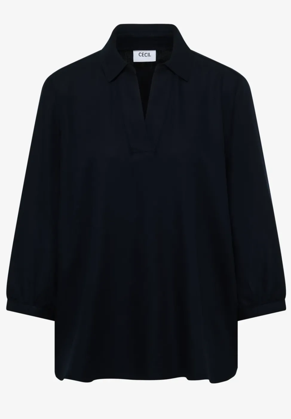 Bluse in Unifarbe