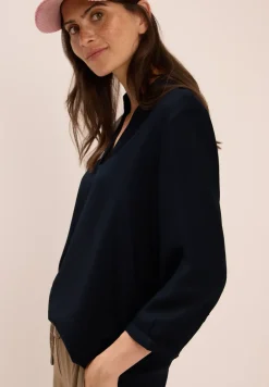 Bluse in Unifarbe