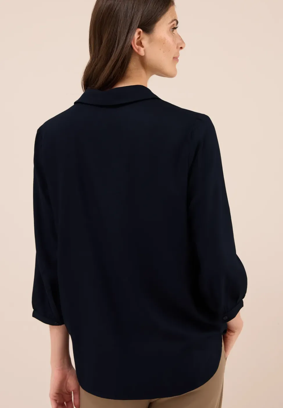 Bluse in Unifarbe