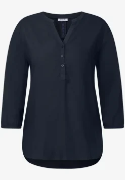 Bluse in Unifarbe