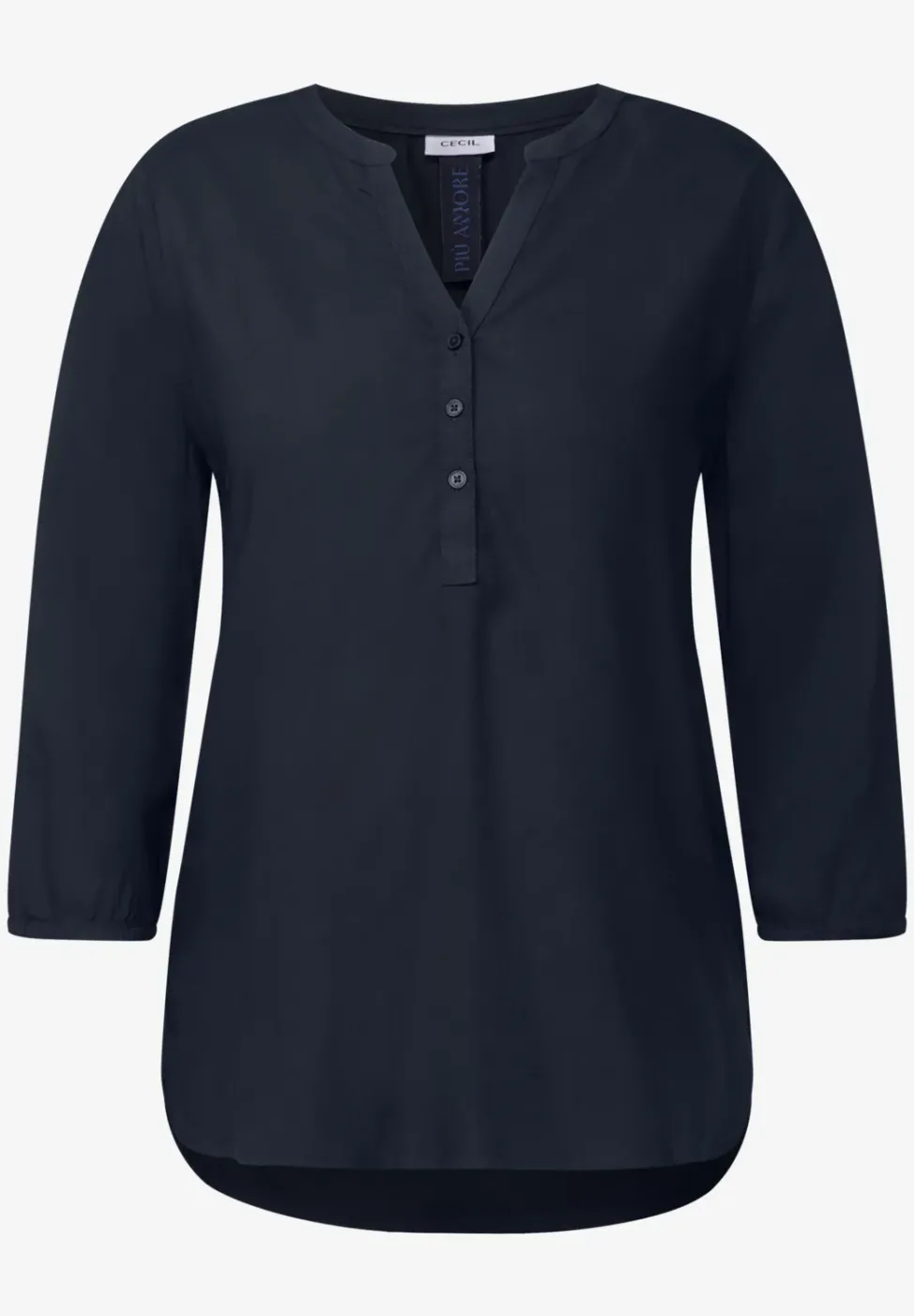 Bluse in Unifarbe