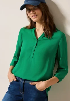 Bluse in Unifarbe
