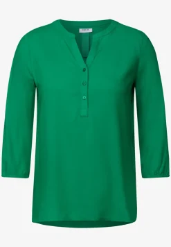Bluse in Unifarbe