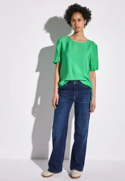 Bluse in Unifarbe