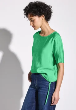 Bluse in Unifarbe