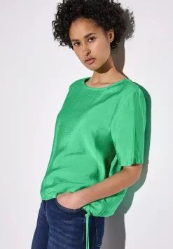 Bluse in Unifarbe