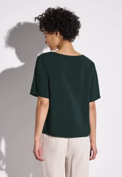 Bluse in Unifarbe