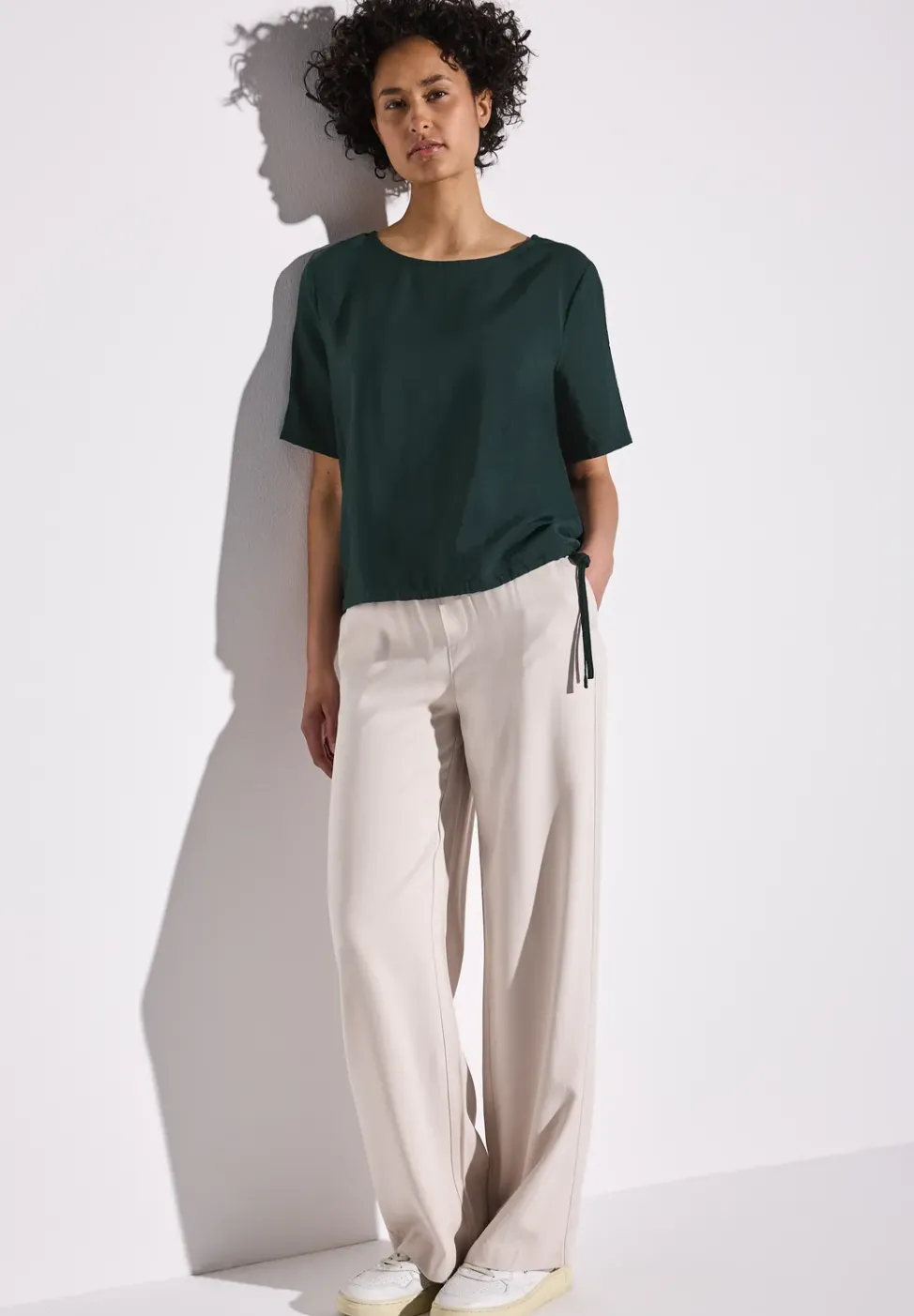 Bluse in Unifarbe