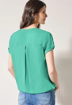 Bluse in Unifarbe