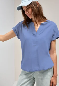 Bluse in Unifarbe