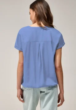 Bluse in Unifarbe