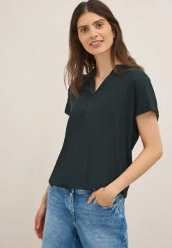 Bluse in Unifarbe