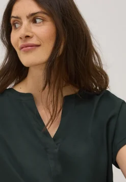 Bluse in Unifarbe
