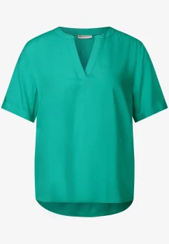 Bluse in Unifarbe