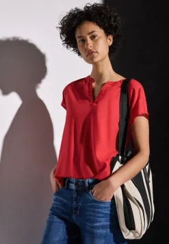 Bluse in Unifarbe