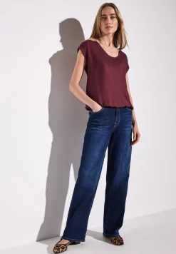 Bluse in Unifarbe
