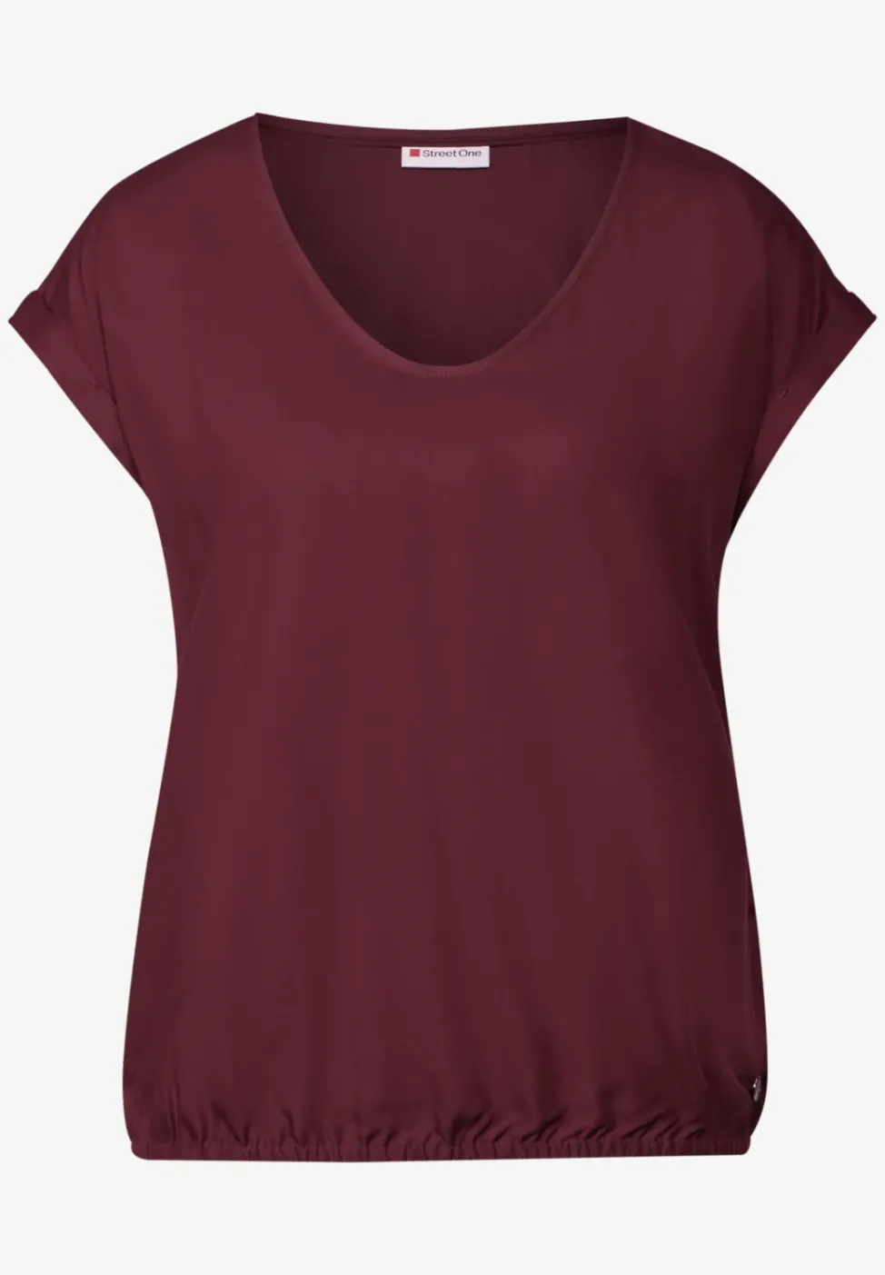 Bluse in Unifarbe