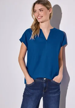Bluse in Unifarbe