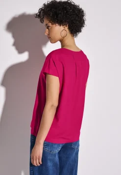 Bluse in Unifarbe