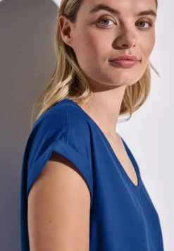 Bluse in Unifarbe