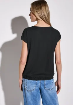 Bluse in Unifarbe