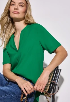 Bluse in Unifarbe
