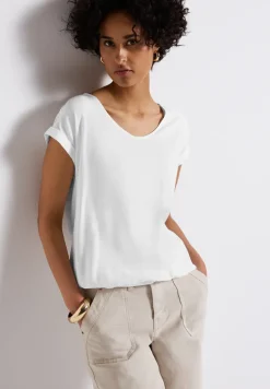 Bluse in Unifarbe