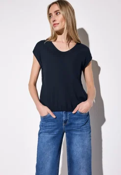 Bluse in Unifarbe