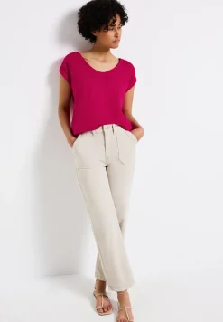 Bluse in Unifarbe