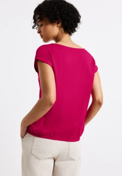 Bluse in Unifarbe