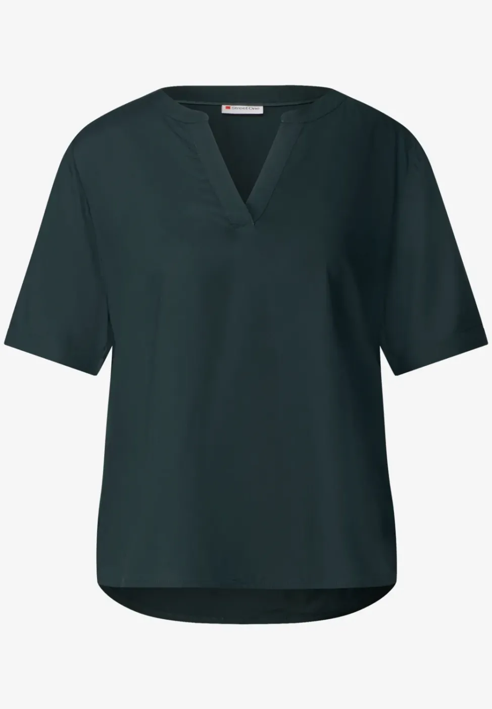 Bluse in Unifarbe
